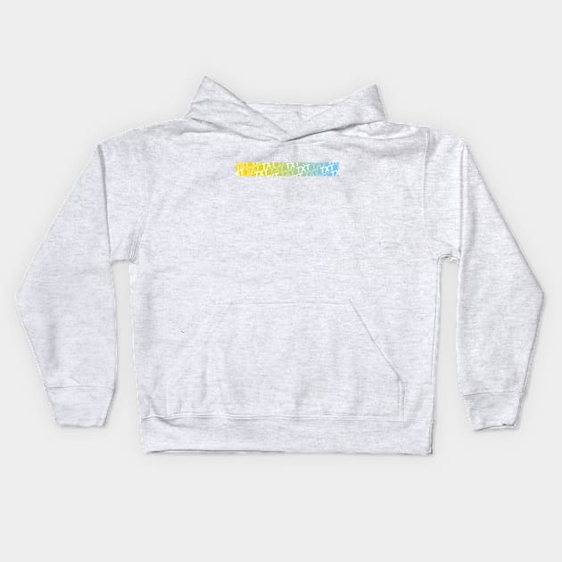 TXT Gradient Stripe Kids Hoodie by CYPHERDesign